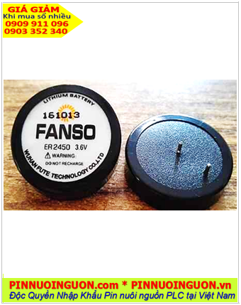 Fanso ER2450H; Pin nuôi nguồn Fanso ER2450H (TL-5186) lithium 3.6v 500mAh chính hãng 